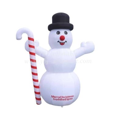 C1-154 Christmas Inflatable Snowman With The Candy Cane