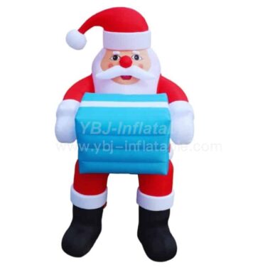 C1-219 8M Height Inflatable Santa Claus With Gift Box