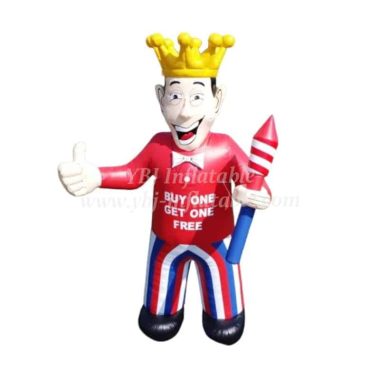 Cartoon2-380 Giant Advertising Inflatable Cartoon King Theme Promotional Character