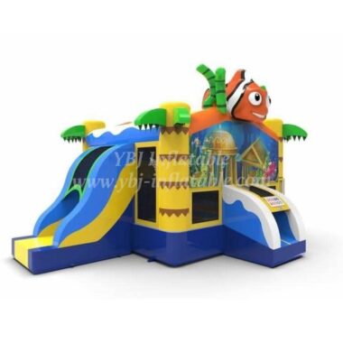 H1-2402 Clownfish style bouncy castle with slide