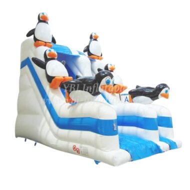 H2-1311 Cute penguin themed inflatable slide