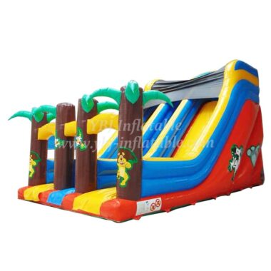 H2-1315 Lion themed blow up  slide for kids