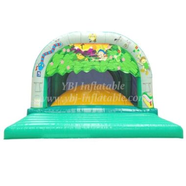 H3-0416  big stone pillar Inflatable bounce house