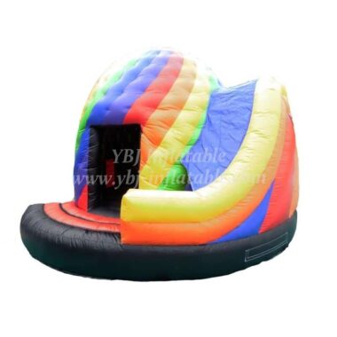 H3-0419 Rainbow bounce house with slide