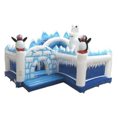 H3-0471 Frozen penguin themed bounce house