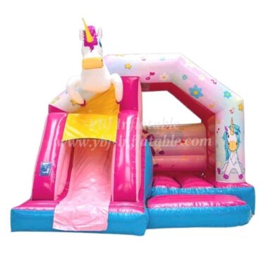 H3-0474 Cute unicorn themed bounce house