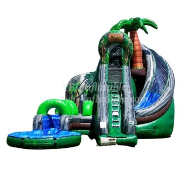 H3-2209 Rainforest theme big inflatable water slide