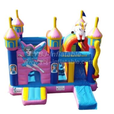 T2-4093 Fairy Wonderland Unicorn Bouncy Castle With Slide