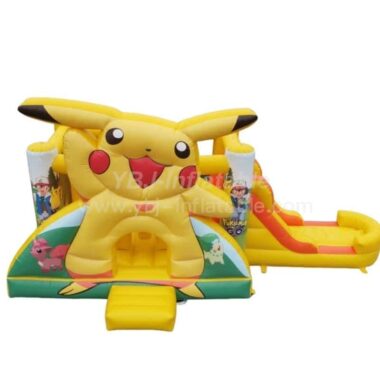 T2-4444 Pokémon Pikachu Bouncy Castle With Slide
