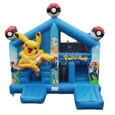 T2-4452 Pokémon Pikachu Bouncy Castle With Slide