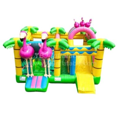 T2-4897 Flamingo Bouncy Castle With Slide