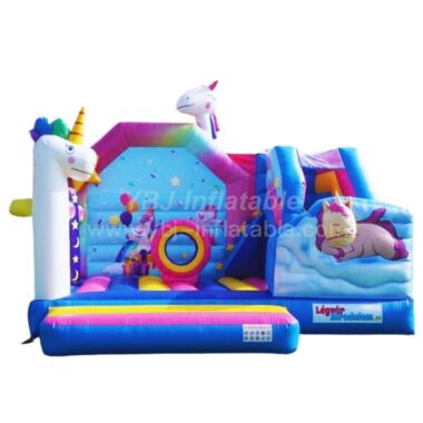 T2-6001 Unicorn Bouncy Castle With Slide