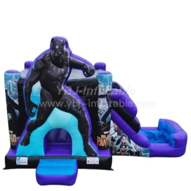 T2-8002 Black Panther Bouncy Castle with Slide