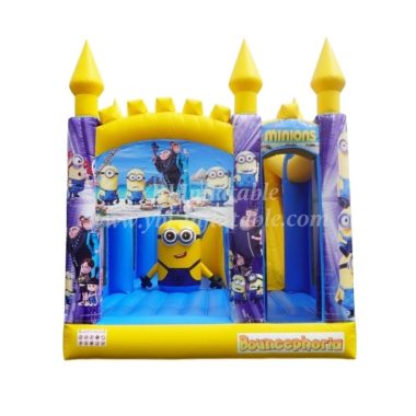 T5-1002C Minions Bouncy Castle Combo Slide Outdoor Kids Jumping Castle