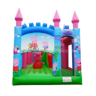 T5-1002D Peppa Pig Bouncy Castle Combo Slide Outdoor Kids Jumping Castle