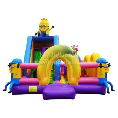 T6-3560 Minions Inflatable Combo Jumping Castle Inflatable Slide Kids Playground