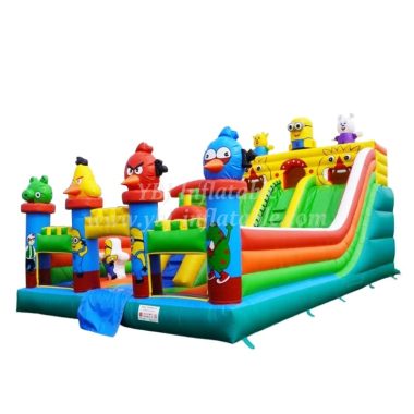 T6-435 Inflatable Minion Slide Angry Birds Castle