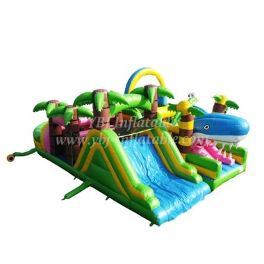 T7-1250 Shark Inflatable Obstacle Course Challenge Run