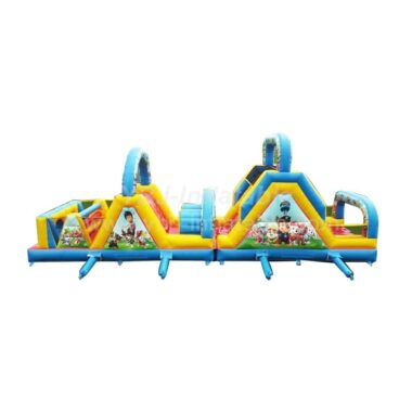 T7-1600 PAW Patrol & Super Mario Themed Inflatable Obstacle Course