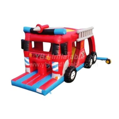 T7-1730 Inflatable Firetruck Obstacle Course