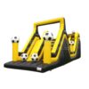 T7-564C Exciting Soccer-Themed Yellow Wavy Double Inflatable Slide - Image 4