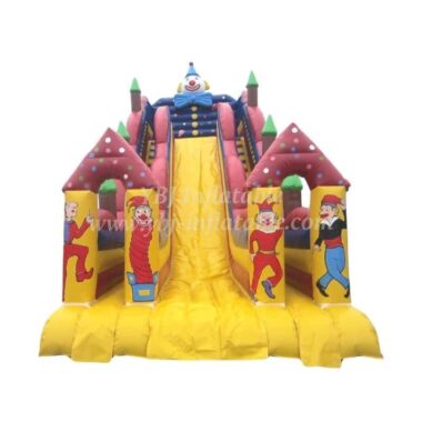 T8-1212 Clown Themed Inclatable Castle Slides