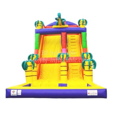 T8-1413 Inflatable Dinosaur Slide With Pool