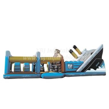 T8-179 Titanic Ship Inflatable Dry Slide