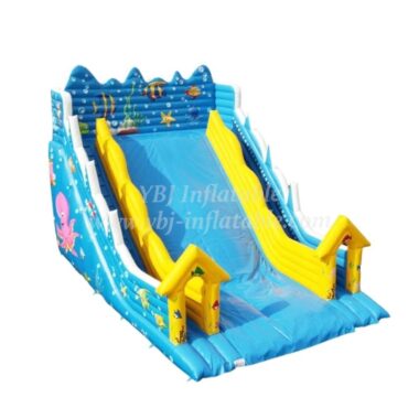 T8-338 Sea World Theme Outdoor Giant Inflatable Slide Bouncy Castle For Kids