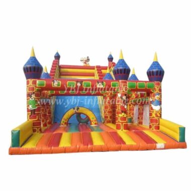 T8-379 Disney Inflatable Slide Red Castle Slide