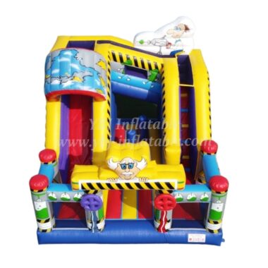 T8-3804B Doctor Of Science Bouncy Castle Inflatable Slide Combo For Kids Fun