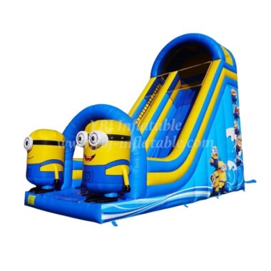 T8-3814 Minions Themed Inflatable Dry Slide