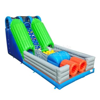 T8-3816 Customized Double Slide Inflatable Slide With Obstacles