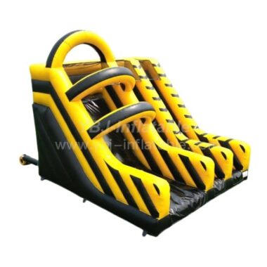 T8-4050 10Ft Platform Black & Yellow Base Jump With Drop Slide
