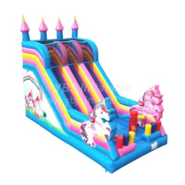 T8-4271 Unicorn Castle Inflatable Slide