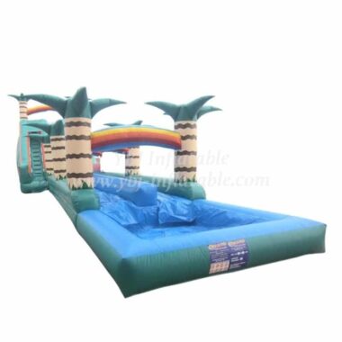 T8-527 Giant Jungle Themed Inflatable Water Slide