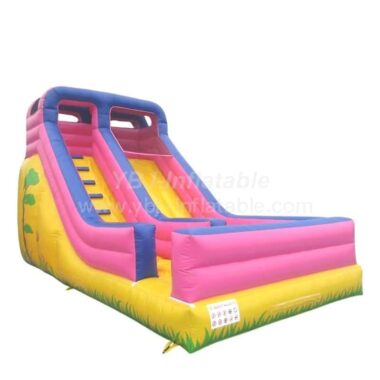 T8-534 Pink Girl Theme Giant Slide Double Lane Inflatable Slide