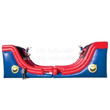T8-702 Happy Face Double Inflatable Dry Slide