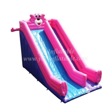 T8-704 Pink Panther Theme Giant Inflatable Slide Kids Outdoor Party Event