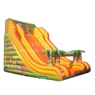 T8-742 High Huge Jungle Theme Inflatable Dry Slide