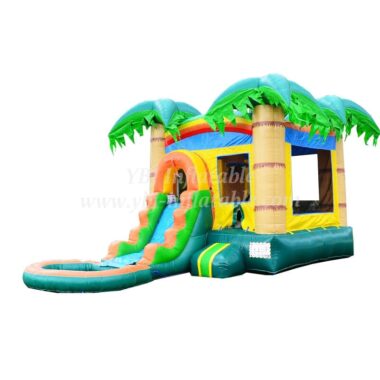 H1-1306 Forest outdoor bounce castle with slide
