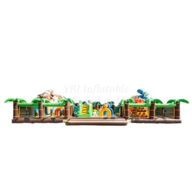 H3-1303 Tropical rainforest themed giant lizard inflatable park