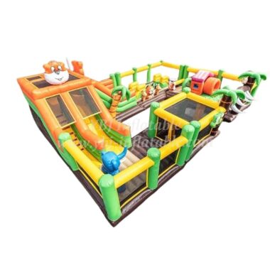 H3-1308 Children's play prairie style giant inflatable park
