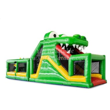 H5-3311 Alligator inflatable obstacle course with slide