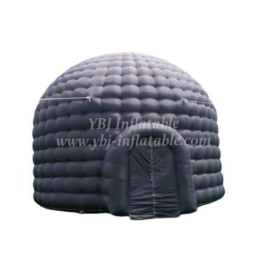 Tent1-415B Giant Outdoor Black Inflatable Dome Tent Portable Tent With Entrance