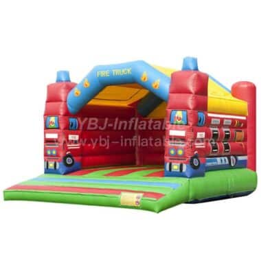 H1-0210 Fire truck inflatable bounce house