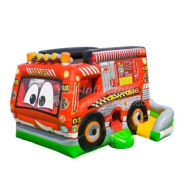 H3-1203 Fire engine inflatable playground