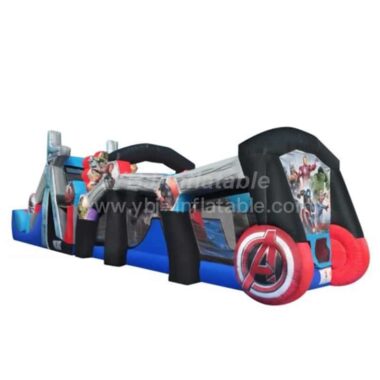 H4-3203 Captain America theme bouncy inflatable challenge obstacle