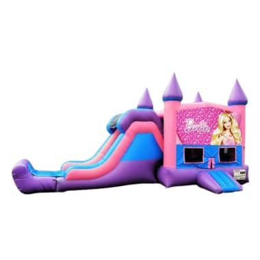 H1-2101 Barbie castle inflatable bounce house with slide