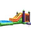 H1-2105 Castle theme inflatable bouncer with swimming pool
